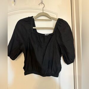 Black cropped blouse. Size small. Worn once.